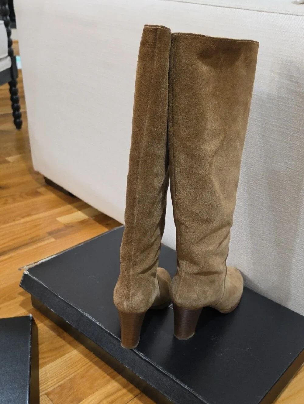 J. Crew Tall Suede Over-the-Knee Boots in Camel Brown